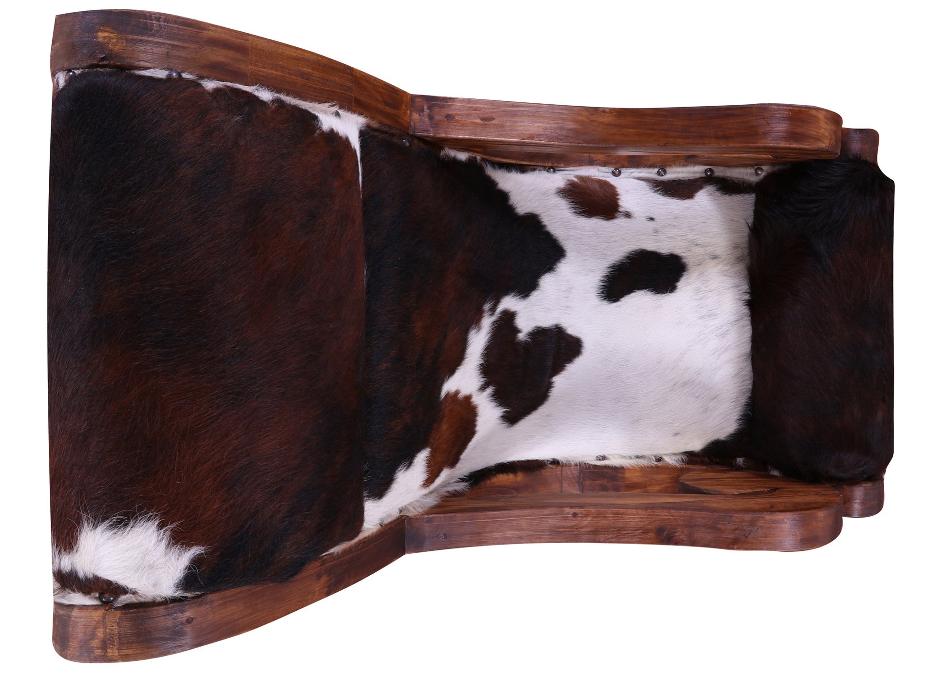 Hair-On Cowhide Wooden Handcrafted Rocking Chair - Golden Nile