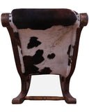 Hair-On Cowhide Wooden Handcrafted Rocking Chair - Golden Nile