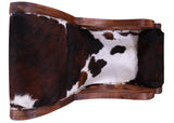 Hair-On Cowhide Wooden Handcrafted Rocking Chair - Golden Nile