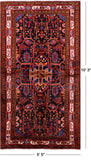 Black New Authentic Persian Nahavand Area Rug - 5' 5" X 10' 3" - Golden Nile
