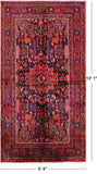 Black New Persian Nahavand Handmade Area Rug - 5' 4" X 10' 1" - Golden Nile