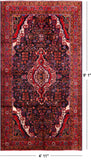 New Authentic Persian Nahavand Hand Knotted Area Rug - 4' 11" X 9' 1" - Golden Nile