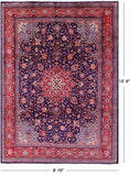 Blue New Authentic Persian Mahal Area Rug - 9' 10" X 13' 4" - Golden Nile