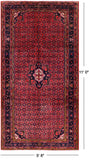 Red New Persian Hamadan Area Rug - 5' 8" X 11' 0" - Golden Nile