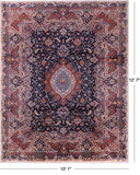 Blue New Authentic Persian Kashmar Area Rug - 10' 1" X 12' 7" - Golden Nile