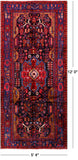Black New Persian Nahavand Handmade Area Rug - 5' 4" X 12' 0" - Golden Nile