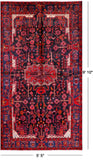 Black New Authentic Persian Nahavand Hand Knotted Rug - 5' 5" X 9' 10" - Golden Nile