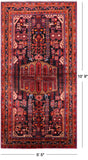 Black New Authentic Persian Nahavand Area Rug - 5' 5" X 10' 9" - Golden Nile