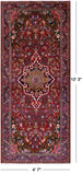 Red New Authentic Persian Hamadan Area Rug - 4' 7" X 10' 3" - Golden Nile