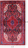 Black New Authentic Persian Nahavand Area Rug - 5' 3" X 9' 5" - Golden Nile