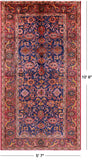 Blue New Authentic Persian Nahavand Handmade Wool Rug - 5' 7" X 10' 6" - Golden Nile