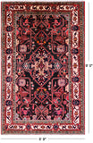 Black New Persian Nahavand Hand Knotted Area Rug - 5' 9" X 9' 0" - Golden Nile