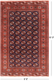 New Authentic Persian Turkmen Ersari Area Rug - 6' 9" X 10' 3" - Golden Nile