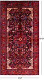 Black New Handmade Persian Nahavand Wool Rug - 5' 6" X 10' 0" - Golden Nile