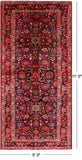 New Persian Mahal Hand Knotted Wool Rug - 5' 3" X 11' - Golden Nile