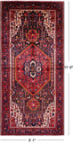 Black New Authentic Persian Nahavand Handmade Rug - 5' 1" X 11' - Golden Nile