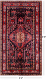 Black New Authentic Persian Nahavand Rug - 5' 2" X 9' 6" - Golden Nile