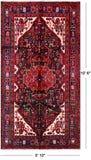 Black New Authentic Persian Nahavand Hand Knotted Rug - 5' 10" X 10' 6" - Golden Nile