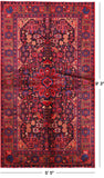 Black New Authentic Persian Nahavand Hand Knotted Rug - 5' 5" X 9' 3" - Golden Nile