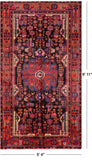 Black Persian Nahavand Hand Knotted Rug - 5' 4" X 9' 11" - Golden Nile