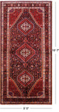 Black New Persian Nahavand Handmade Full Pile Wool Rug - 5' 5" X 10' 7" - Golden Nile