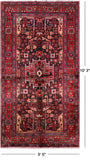 Black Hand Knotted New Authentic Persian Nahavand Wool Rug - 5' 5" X 10' 3" - Golden Nile