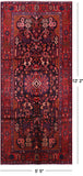 Black New Authentic Persian Nahavand Hand Knotted Rug - 5' 5" X 12' 2" - Golden Nile