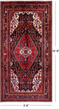 Black New Authentic Persian Nahavand Wool Rug - 5' 6" X 10' 9" - Golden Nile