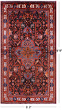 Black New Persian Nahavand Full Pile Wool Rug - 5' 3" X 9' 9" - Golden Nile