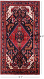 Black New Authentic Persian Nahavand Rug - 5' 1" X 9' 7" - Golden Nile