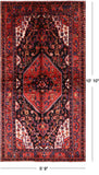 Black Authentic Persian Nahavand Area Rug - 5' 9" X 10' 10" - Golden Nile