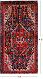 Black New Authentic Persian Nahavand Area Wool Rug - 4' 9" X 9' 2" - Golden Nile