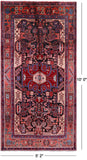 Black New Authentic Persian Nahavand Wool Rug - 5' 2" X 10' 0" - Golden Nile