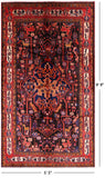Black New Authentic Persian Nahavand Rug - 5' 5" X 9' 9" - Golden Nile