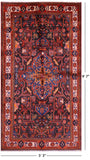 Black New Authentic Hand Knotted Persian Nahavand Rug - 5' 3" X 9' 7" - Golden Nile