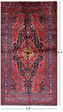 Black New Authentic Persian Nahavand Handmade Wool Rug - 5' 0" X 9' 5" - Golden Nile