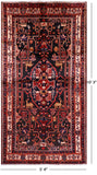 Black New Authentic Persian Nahavand Handmade Rug - 5' 4" X 10' 3" - Golden Nile
