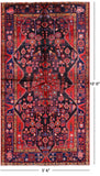 Black New Authentic Persian Nahavand Hand Knotted Rug - 5' 6" X 10' 0" - Golden Nile