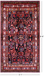 Black New Authentic Persian Nahavand Wool Rug - 5' 1" X 9' 4" - Golden Nile