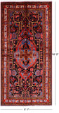 Black New Authentic Hand Knotted Persian Nahavand Rug - 5' 1" X 10' 3" - Golden Nile