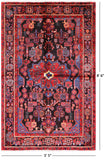 Black New Authentic Persian Nahavand Area Rug - 5' 5" X 8' 6" - Golden Nile