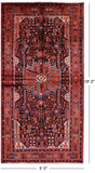 Black New Handmade Authentic Persian Nahavand Rug - 5' 5" X 10' 2" - Golden Nile