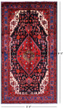 Black New Persian Hamadan Wool Rug - 5' 3" X 9' 5" - Golden Nile