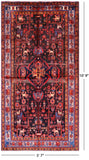 Black New Persian Nahavand Hand Knotted Rug - 5' 7" X 10' 9" - Golden Nile
