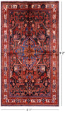 Black New Persian Nahavand Hand Knotted Rug - 5' 1" X 9' 2" - Golden Nile