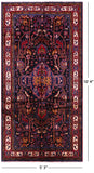 Black New Authentic Persian Nahavand Wool Rug - 5' 3" X 10' 4" - Golden Nile