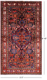 Black New Authentic Persian Nahavand Full Pile Rug - 5' 5" X 9' 10" - Golden Nile