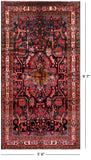 Black New Authentic Persian Nahavand Wool Rug - 5' 6" X 9' 7" - Golden Nile