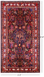 Black New Persian Authentic Nahavand Wool Rug - 5' 3" X 9' 4" - Golden Nile