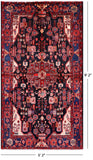 Black New Authentic Persian Nahavand Rug - 5' 2" X 9' 2" - Golden Nile